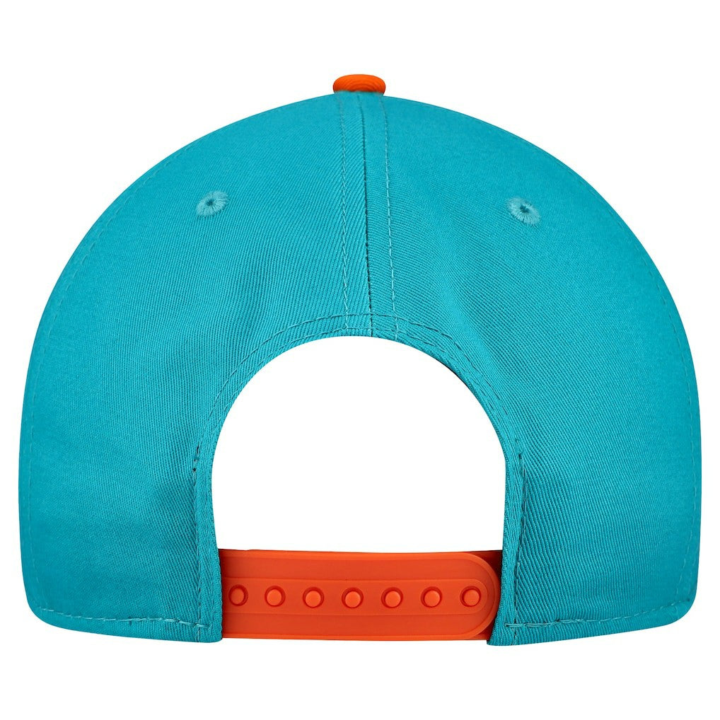 Miami Dolphins New Era Arch COOLERA 9FORTY A-Frame M-Crown Adjustable Hat Aqua - NFL