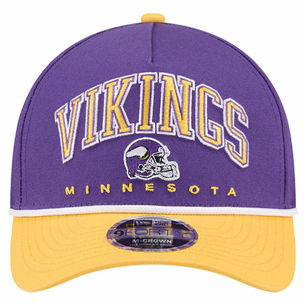 Minnesota Vikings New Era Arch COOLERA 9FORTY A-Frame M-Crown Adjustable Hat Purple - NFL