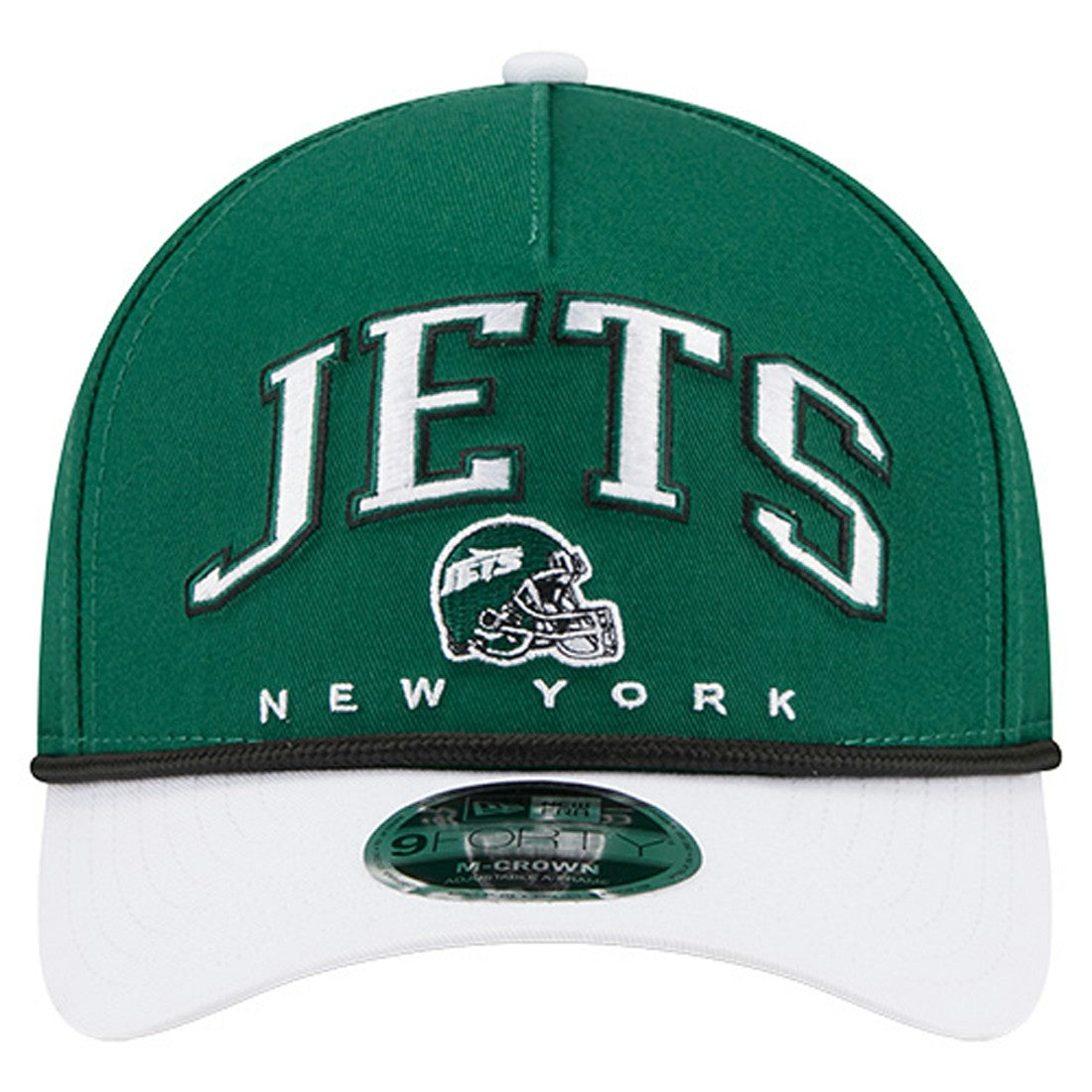 New York Jets New Era Arch COOLERA 9FORTY A-Frame M-Crown Adjustable Hat Green - NFL