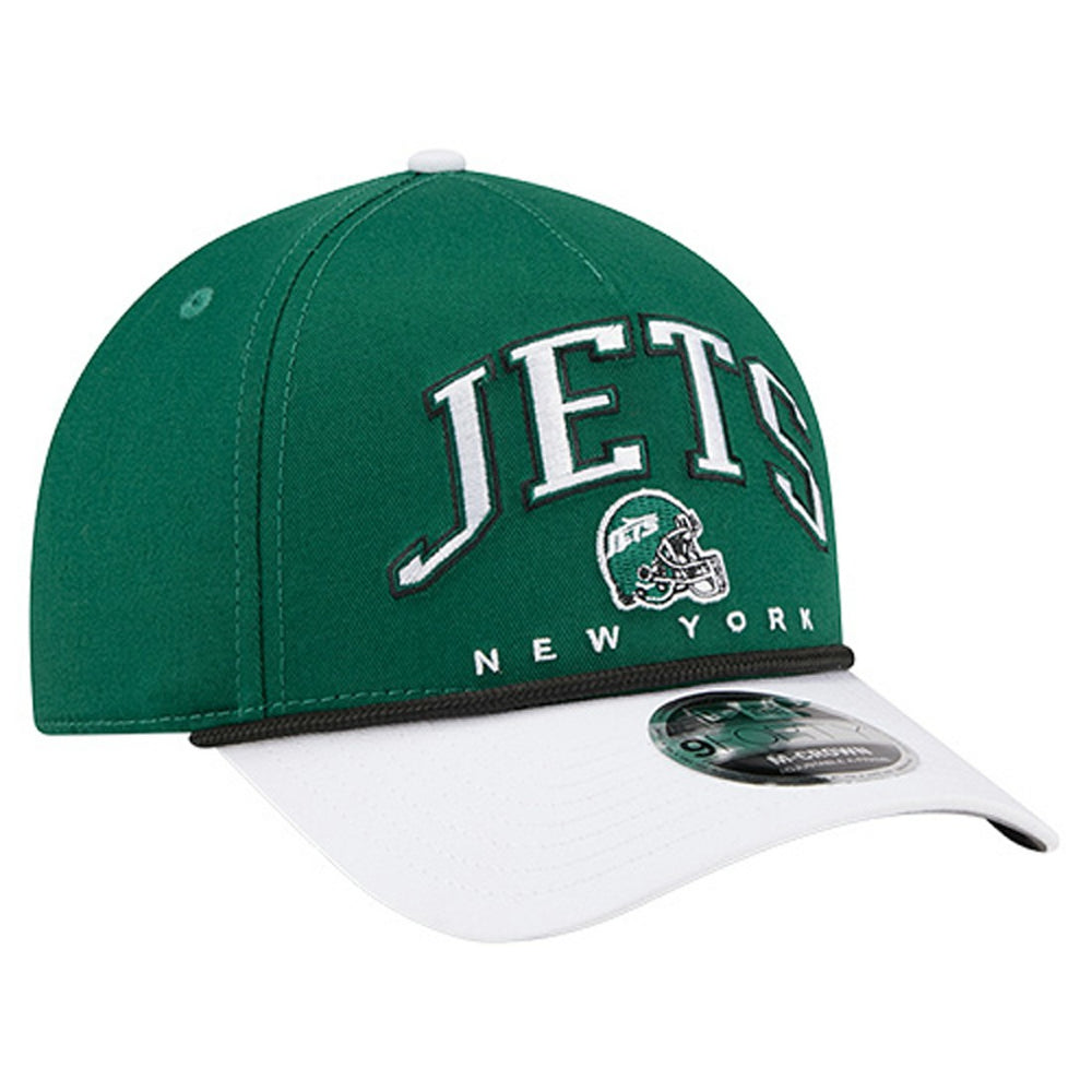 New York Jets New Era Arch COOLERA 9FORTY A-Frame M-Crown Adjustable Hat Green - NFL