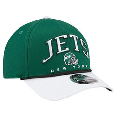 New York Jets New Era Arch COOLERA 9FORTY A-Frame M-Crown Adjustable Hat Green - NFL