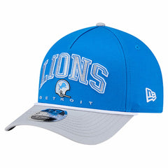 Detroit Lions New Era Throwback Arch COOLERA 9FORTY A-Frame M-Crown Adjustable Hat Blue - NFL