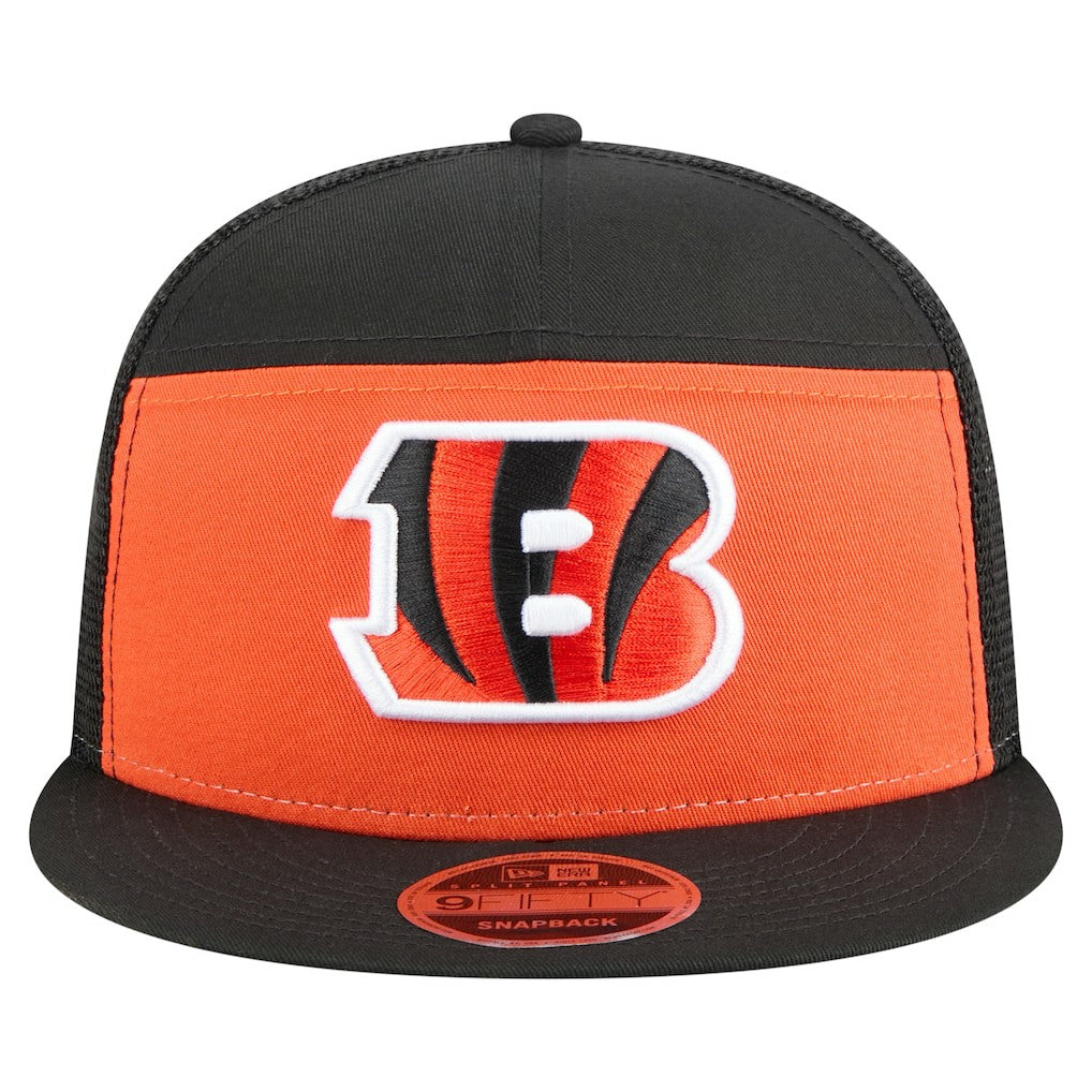 Cincinnati Bengals New Era Outdoor Split Panel 9FIFTY Snapback Hat Orange/Black - NFL
