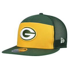 Green Bay Packers New Era Outdoor Split Panel 9FIFTY Snapback Hat Gold/Green - NFL