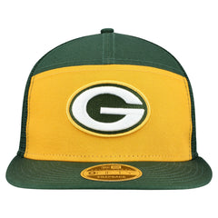 Green Bay Packers New Era Outdoor Split Panel 9FIFTY Snapback Hat Gold/Green - NFL