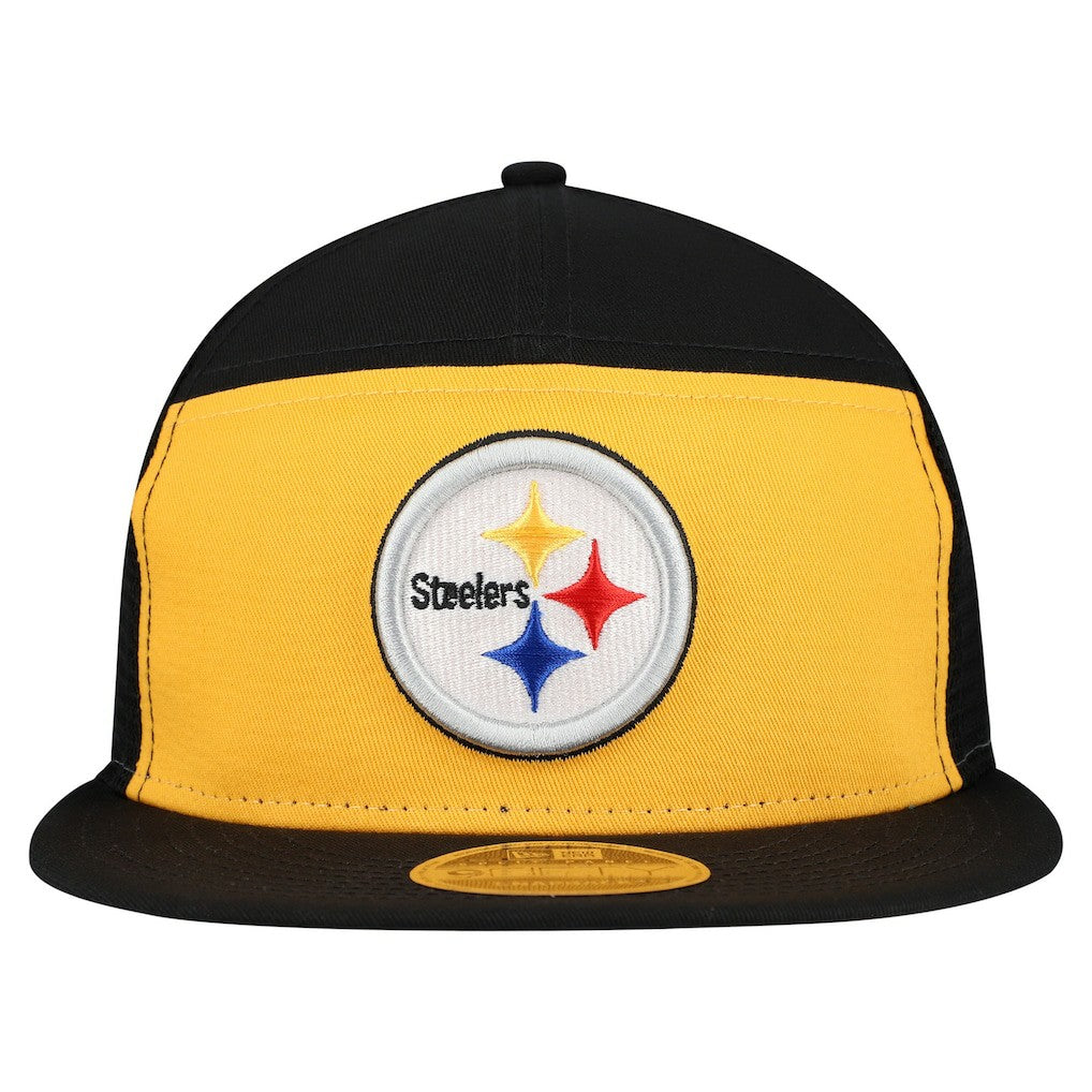 Pittsburgh Steelers New Era Outdoor Split Panel 9FIFTY Snapback Hat Gold/Black - NFL