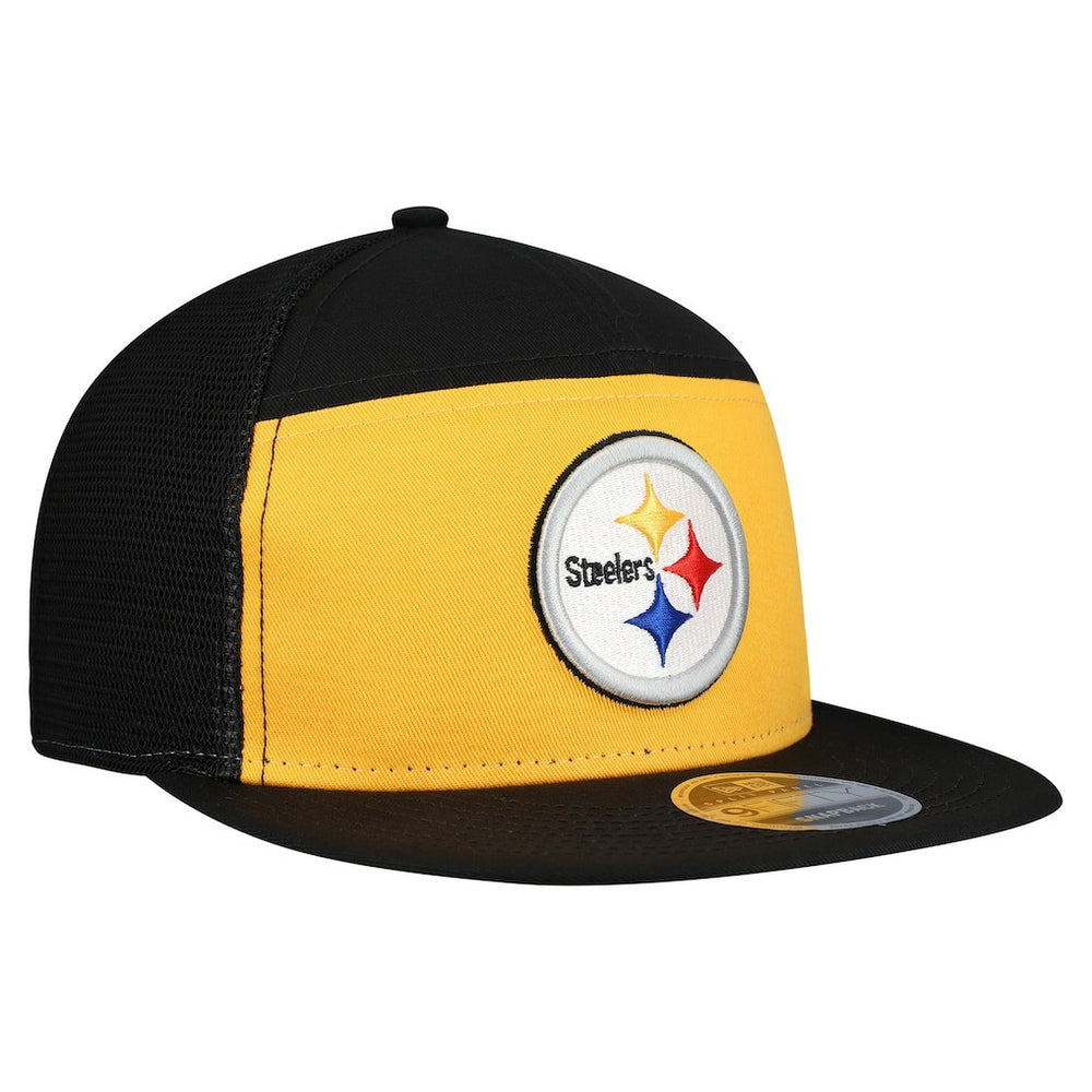 Pittsburgh Steelers New Era Outdoor Split Panel 9FIFTY Snapback Hat Gold/Black - NFL