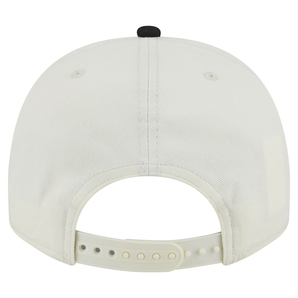 Pittsburgh Steelers New Era Chainstitch A-Frame 9FIFTY Adjustable Hat Cream/Black - NFL
