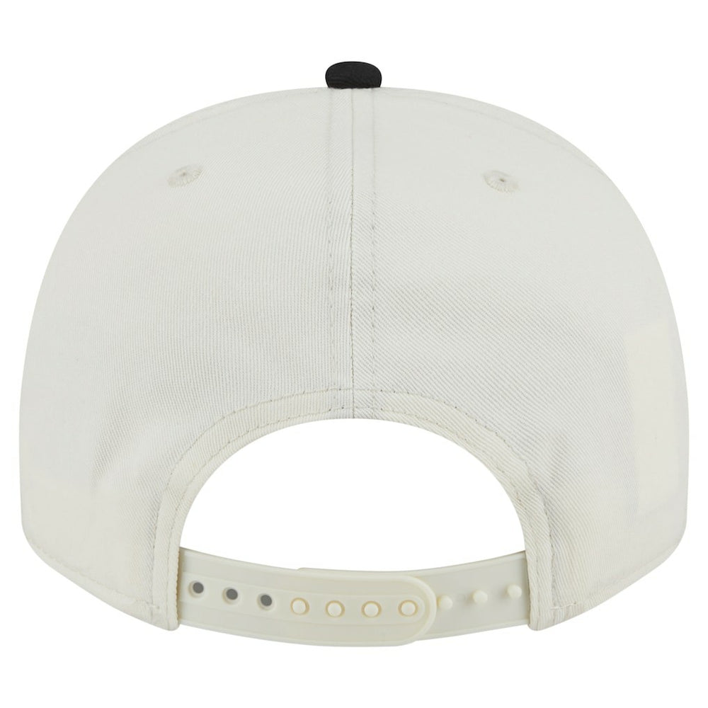 Pittsburgh Steelers New Era Chainstitch A-Frame 9FIFTY Adjustable Hat Cream/Black - NFL