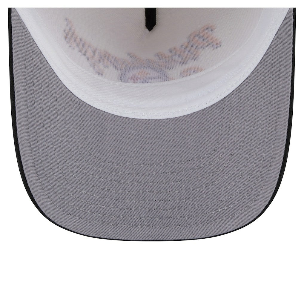 Pittsburgh Steelers New Era Chainstitch A-Frame 9FIFTY Adjustable Hat Cream/Black - NFL