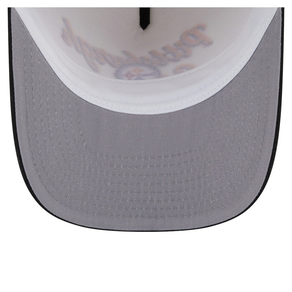 Pittsburgh Steelers New Era Chainstitch A-Frame 9FIFTY Adjustable Hat Cream/Black - NFL