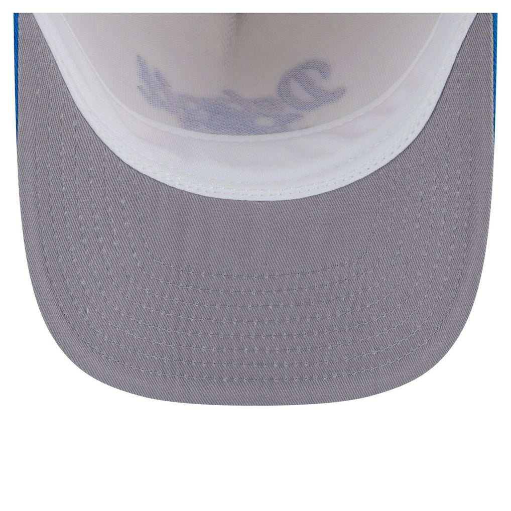Detroit Lions New Era Chainstitch A-Frame 9FIFTY Adjustable Hat Cream/Blue - NFL
