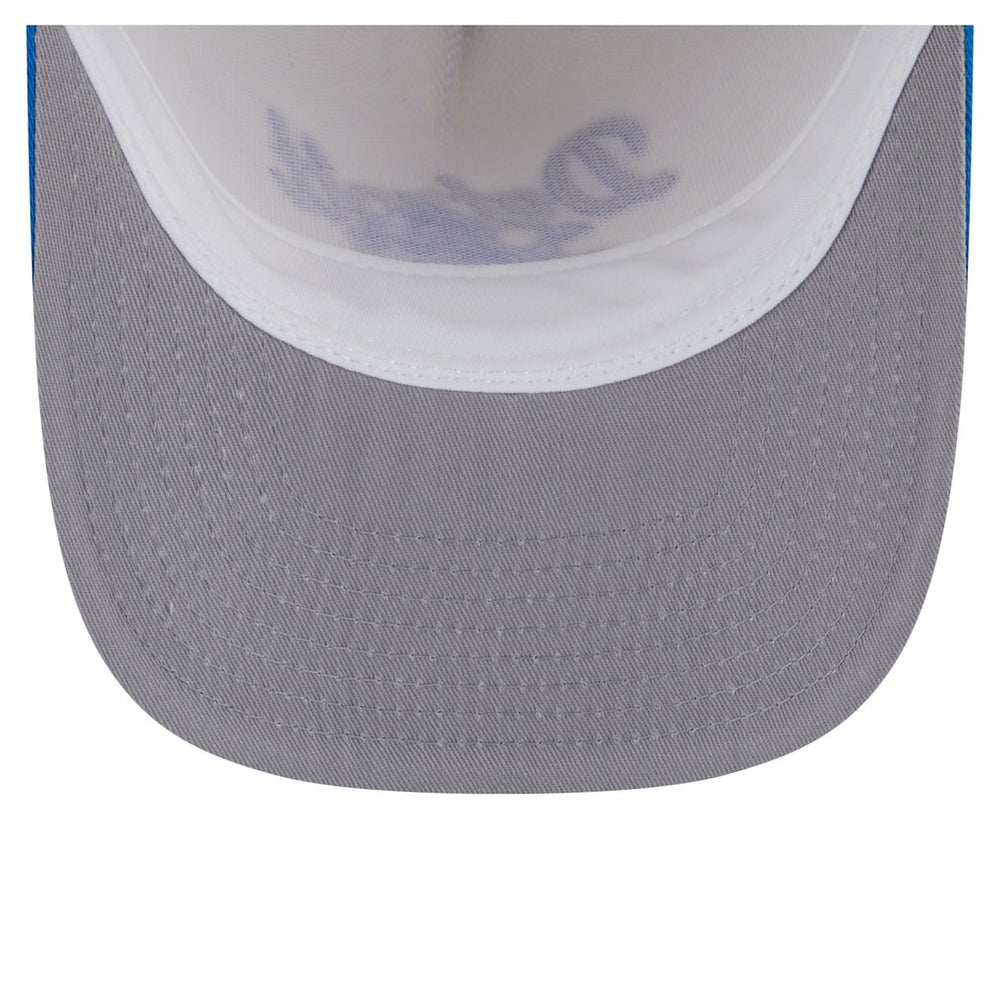 Detroit Lions New Era Chainstitch A-Frame 9FIFTY Adjustable Hat Cream/Blue - NFL