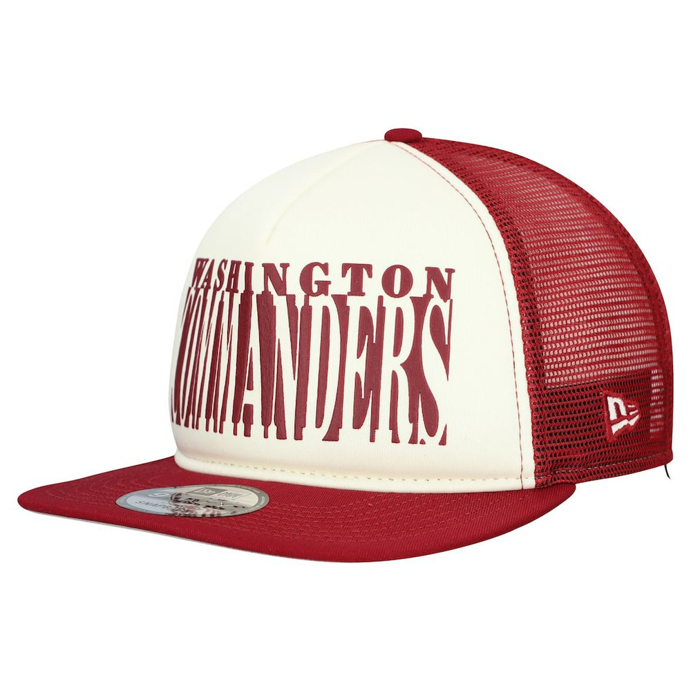 Washington Commanders New Era Cutout A-Frame 9FIFTY Snapback Hat Cream/Burgundy - NFL