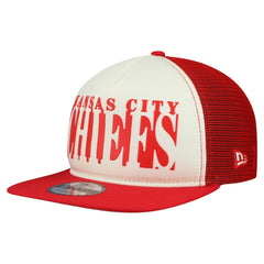 Kansas City Chiefs New Era Cutout A-Frame 9FIFTY Snapback Hat Cream/Red - NFL