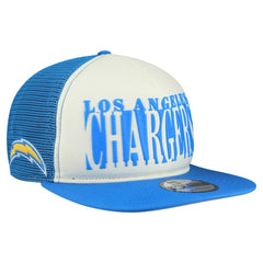 Los Angeles Chargers New Era Cutout A-Frame 9FIFTY Snapback Hat Cream/Powder Blue - NFL