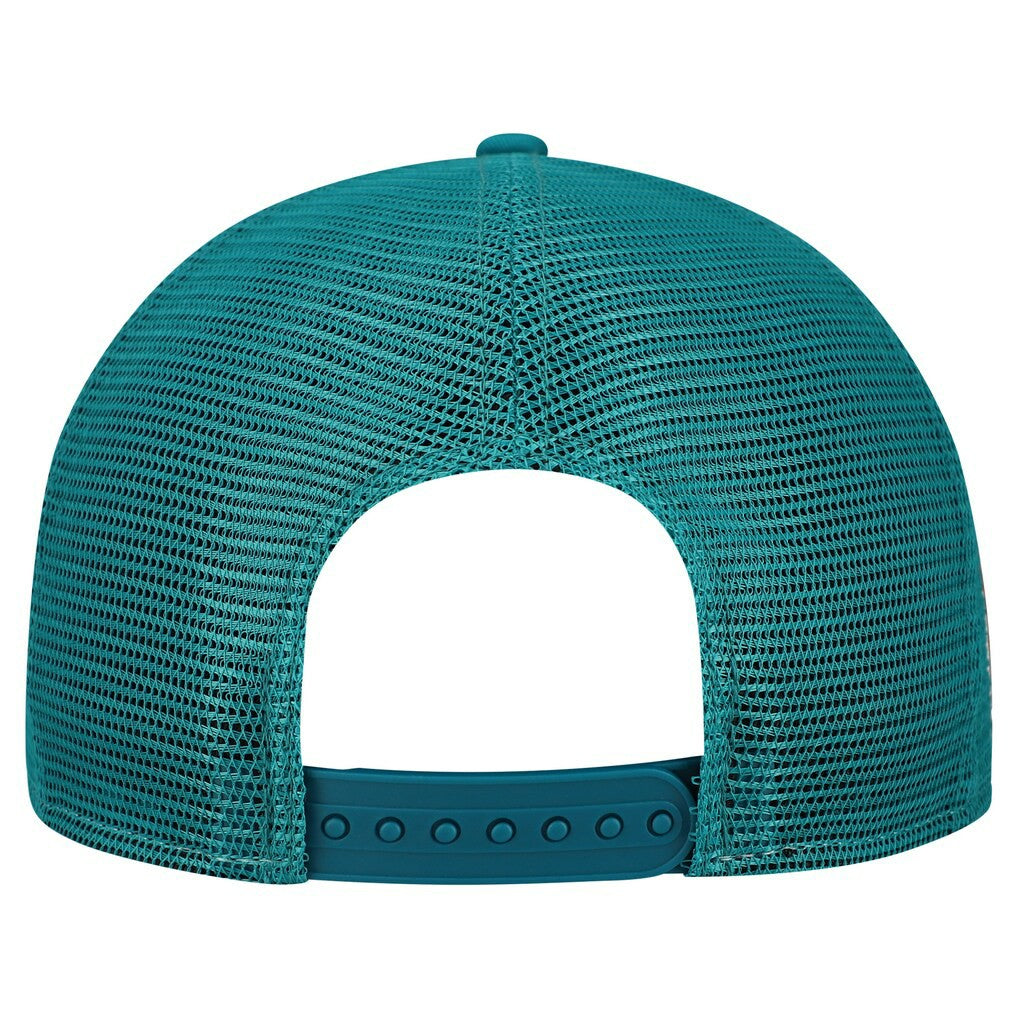 Miami Dolphins New Era Throwback Cutout A-Frame 9FIFTY Snapback Hat Cream/Aqua - NFL