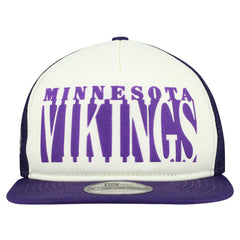 Minnesota Vikings New Era Cutout A-Frame 9FIFTY Snapback Hat Cream/Purple - NFL