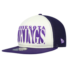 Minnesota Vikings New Era Cutout A-Frame 9FIFTY Snapback Hat Cream/Purple - NFL