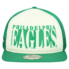 Philadelphia Eagles New Era Throwback Cutout A-Frame 9FIFTY Snapback Hat Cream/Kelly Green - NFL