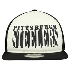 Pittsburgh Steelers New Era Cutout A-Frame 9FIFTY Snapback Hat Cream/Black - NFL