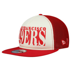 San Francisco 49ers New Era Cutout A-Frame 9FIFTY Snapback Hat Cream/Scarlet - NFL