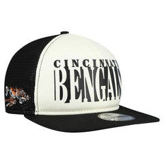 Cincinnati Bengals New Era Throwback Cutout A-Frame 9FIFTY Snapback Hat Cream/Black - NFL