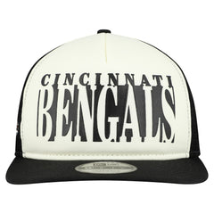 Cincinnati Bengals New Era Throwback Cutout A-Frame 9FIFTY Snapback Hat Cream/Black - NFL