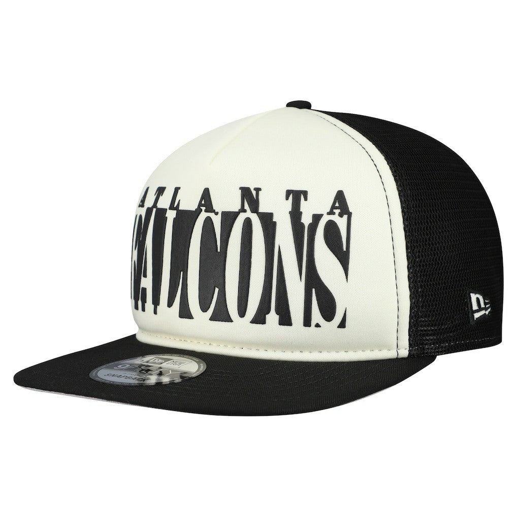 Atlanta Falcons New Era Cutout A-Frame 9FIFTY Snapback Hat Cream/Black - NFL