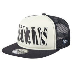 Houston Texans New Era Cutout A-Frame 9FIFTY Snapback Hat Cream/Navy - NFL
