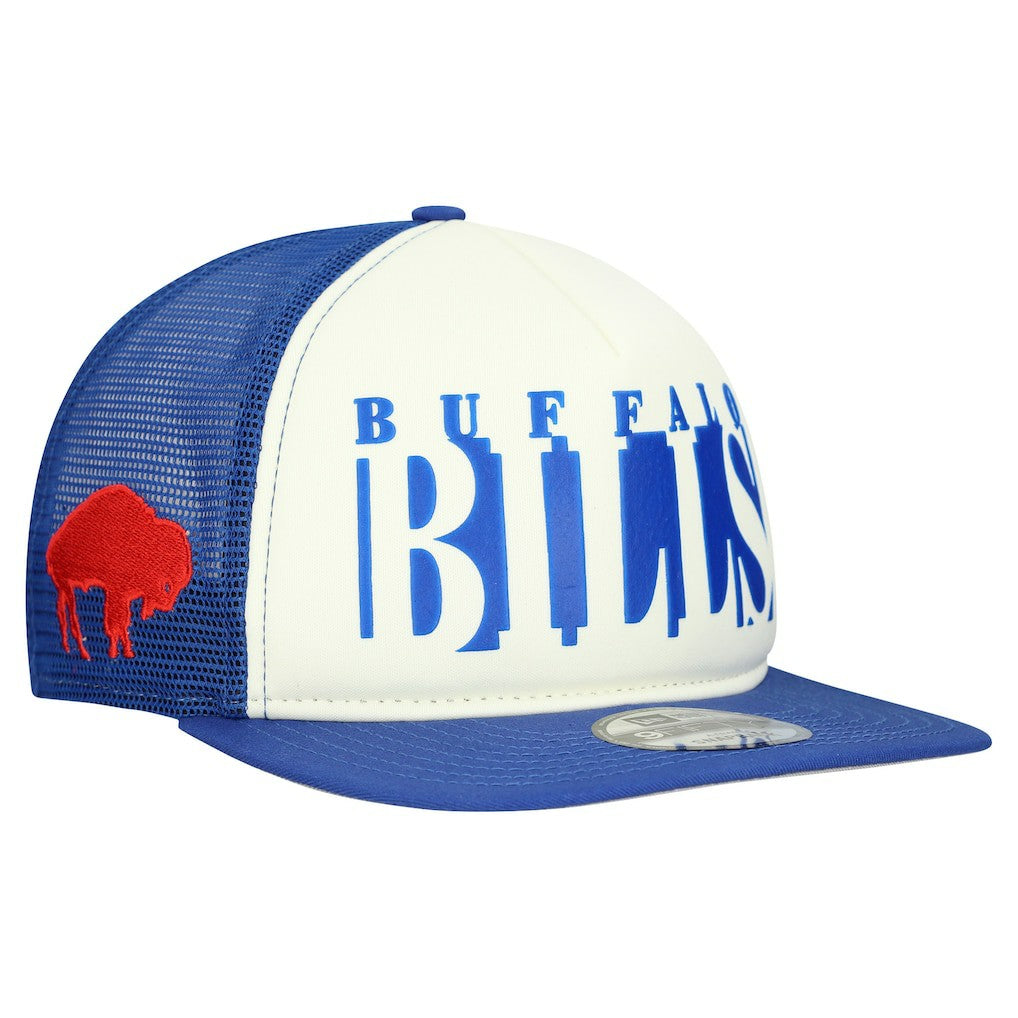 Buffalo Bills New Era Throwback Cutout A-Frame 9FIFTY Snapback Hat Cream/Royal - NFL