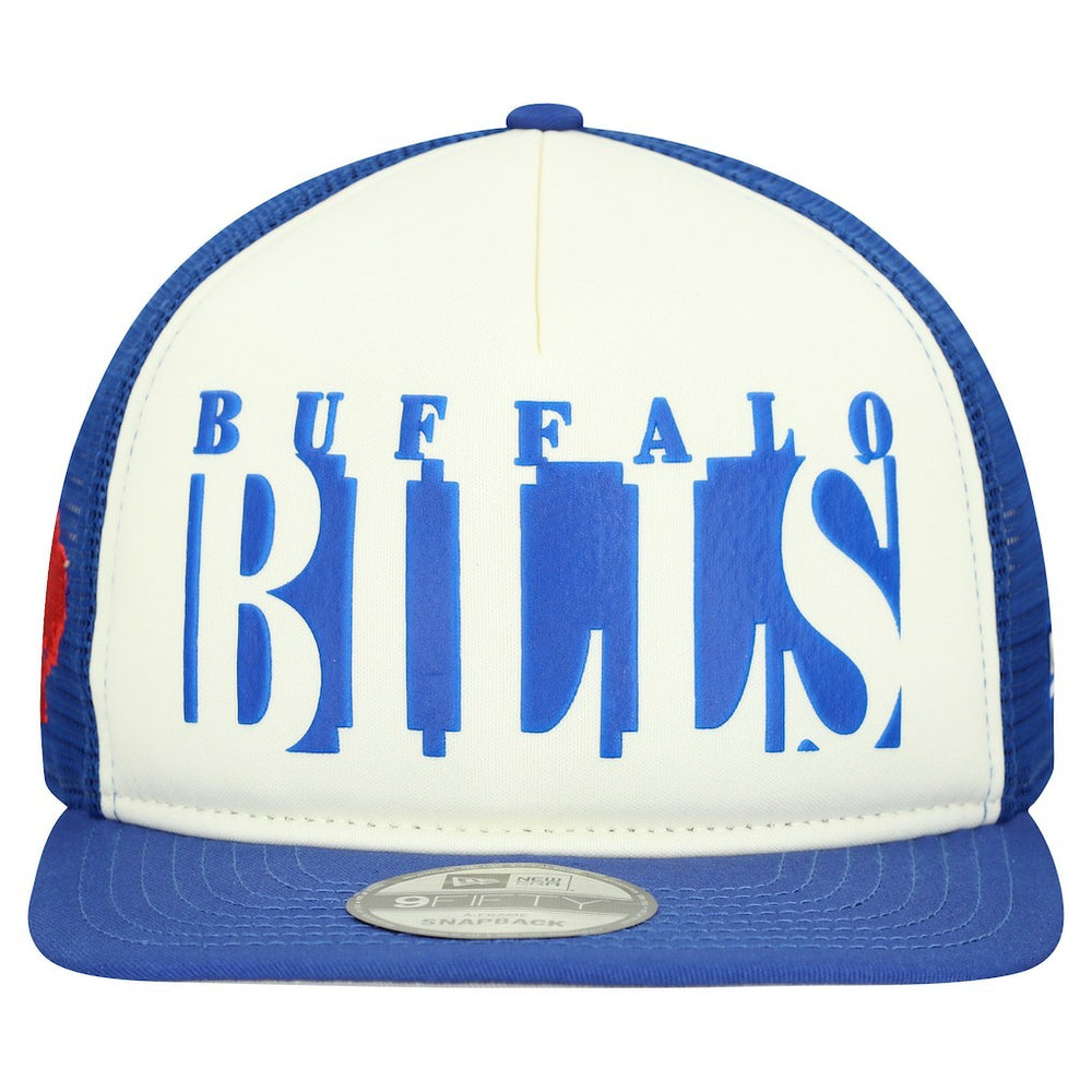 Buffalo Bills New Era Throwback Cutout A-Frame 9FIFTY Snapback Hat Cream/Royal - NFL