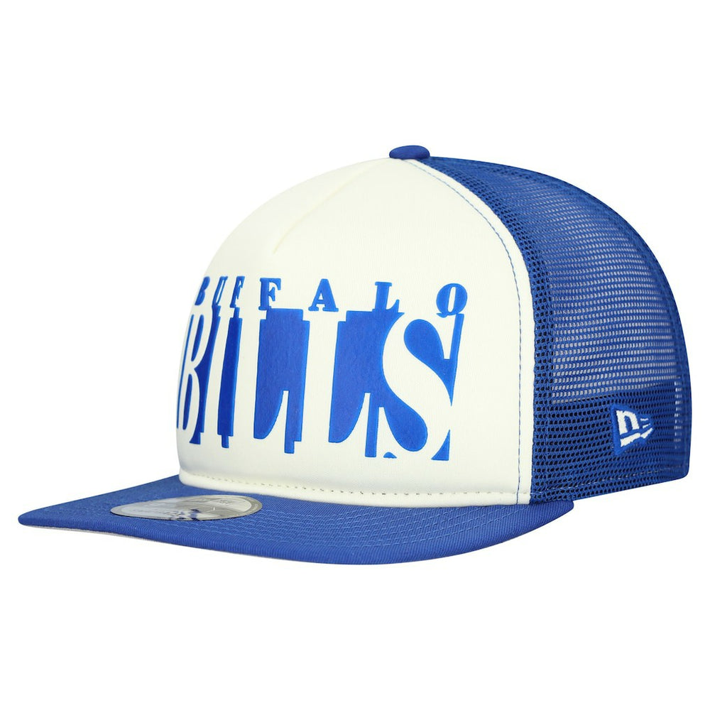 Buffalo Bills New Era Throwback Cutout A-Frame 9FIFTY Snapback Hat Cream/Royal - NFL