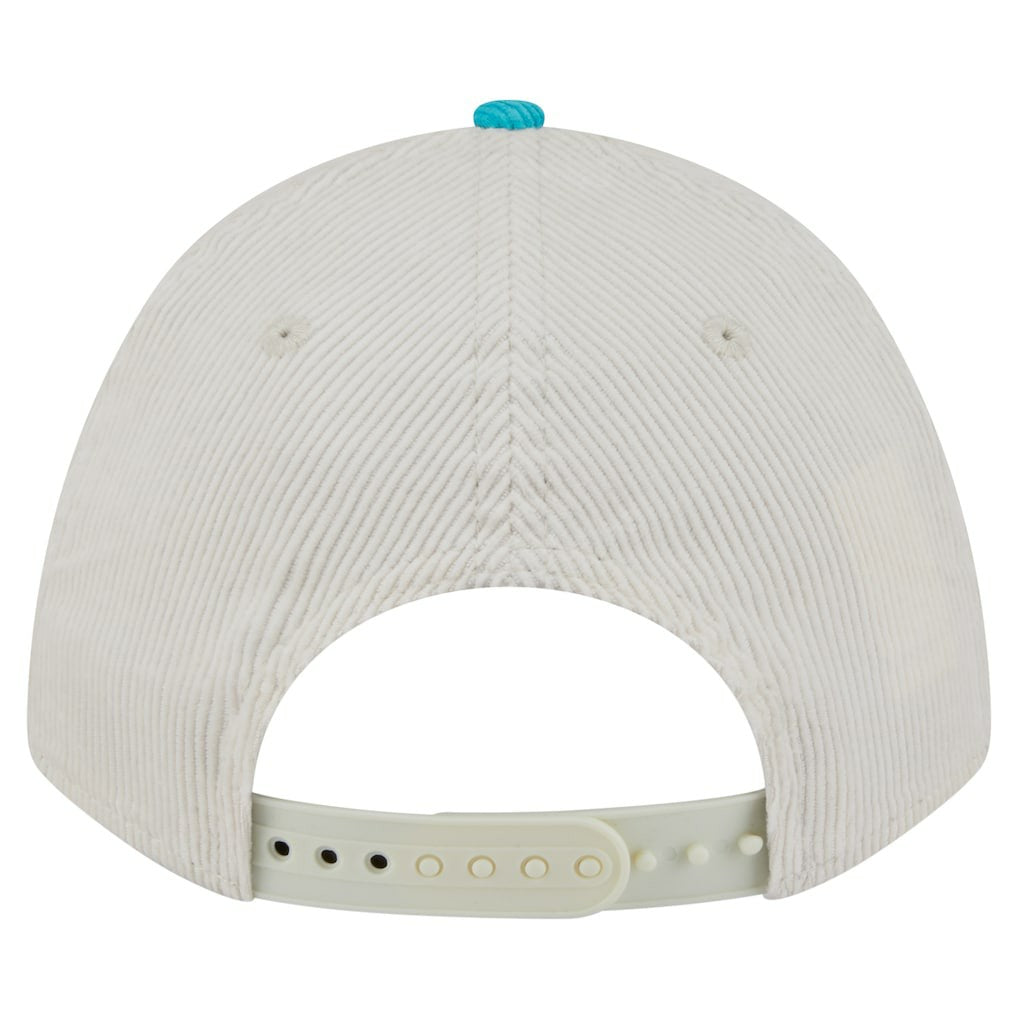 Miami Dolphins New Era Throwback Two-Tone Sided Corduroy 9FORTY A-Frame Adjustable Hat Cream/Aqua - NFL