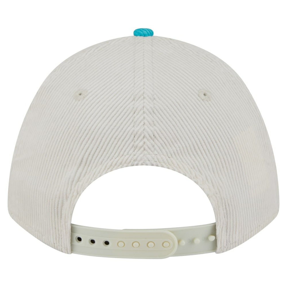 Miami Dolphins New Era Throwback Two-Tone Sided Corduroy 9FORTY A-Frame Adjustable Hat Cream/Aqua - NFL