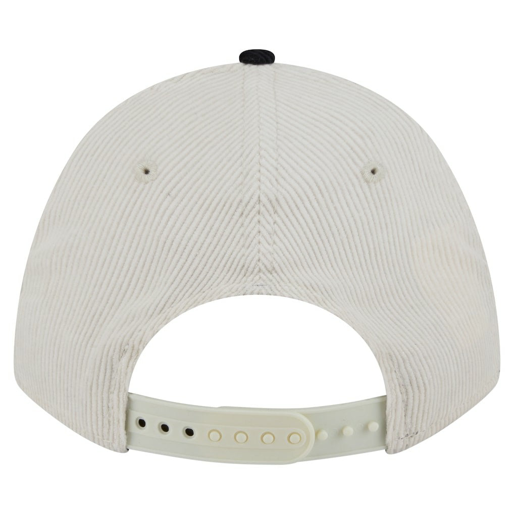 Cincinnati Bengals New Era Head Two-Tone Sided Corduroy 9FORTY A-Frame Adjustable Hat Cream/Black - NFL