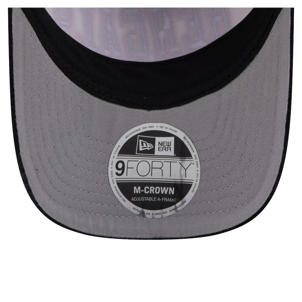 Cincinnati Bengals New Era Head Two-Tone Sided Corduroy 9FORTY A-Frame Adjustable Hat Cream/Black - NFL
