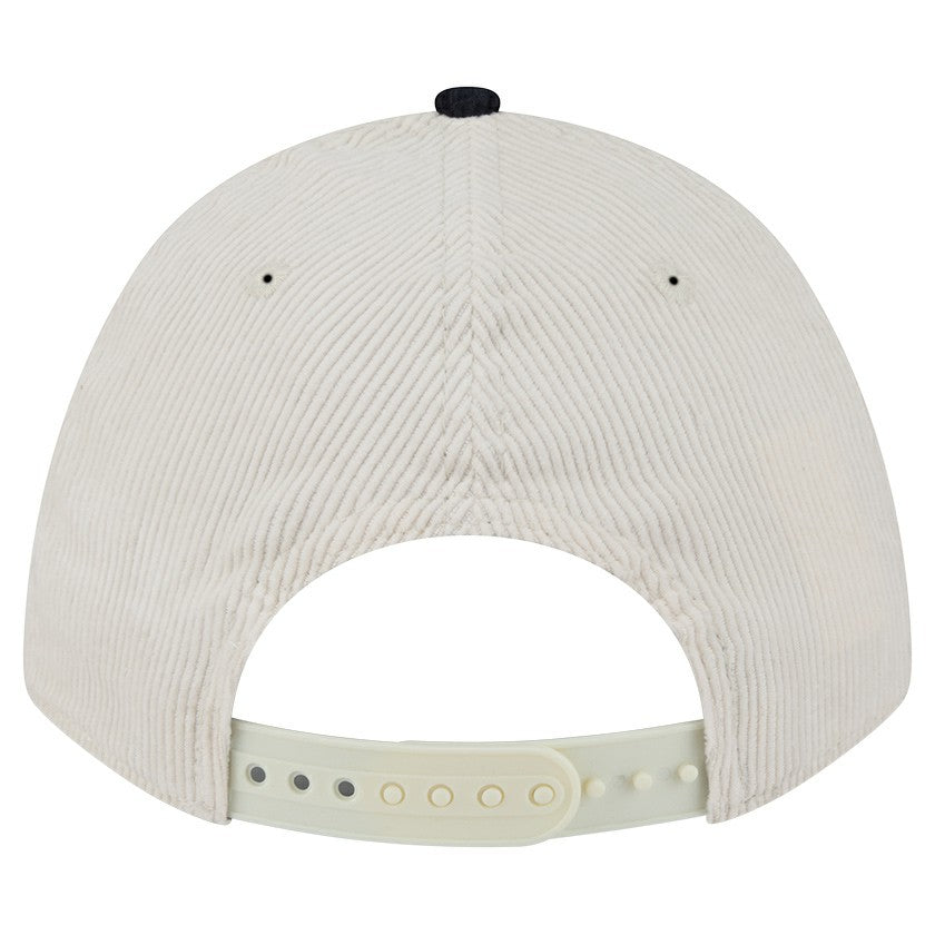Houston Texans New Era Two-Tone Sided Corduroy 9FORTY A-Frame Adjustable Hat Cream/Navy - NFL