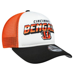 Cincinnati Bengals New Era Youth Streak 9FORTY A-Frame Adjustable Hat White/Black - NFL