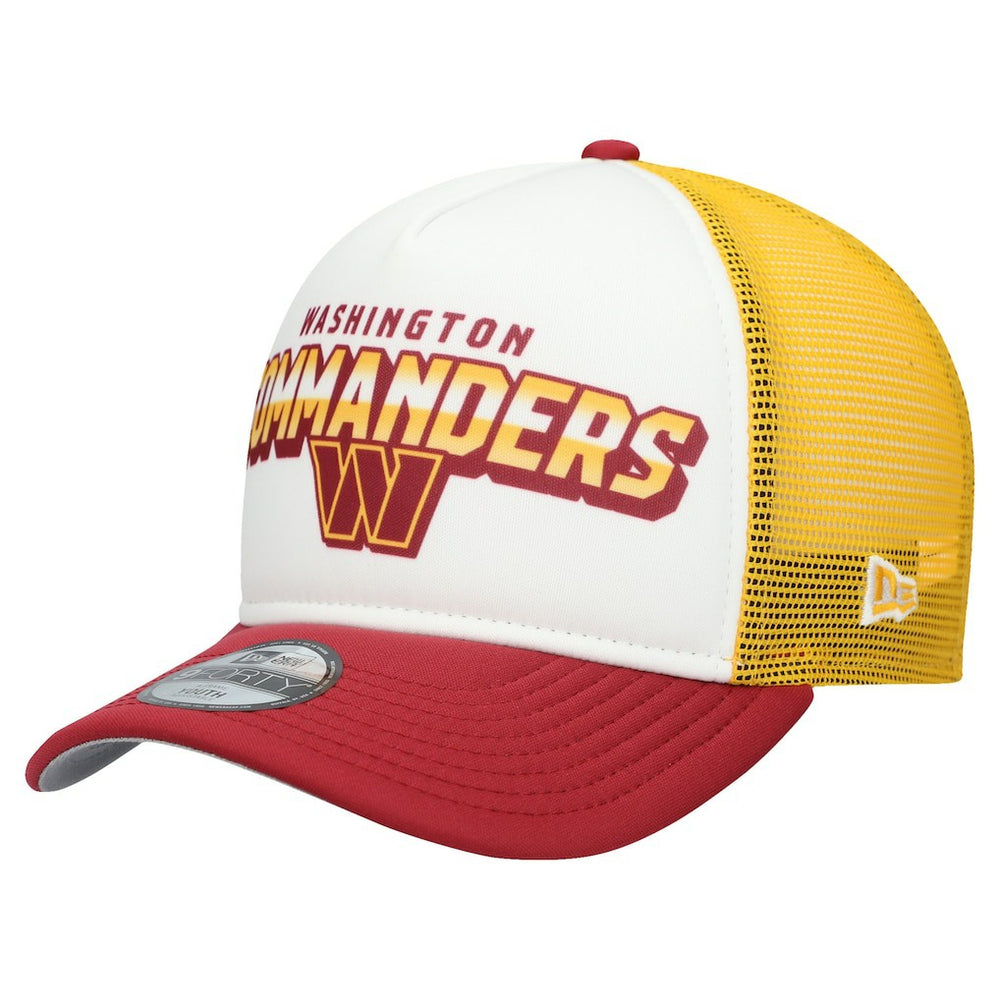 Washington Commanders New Era Youth Streak 9FORTY A-Frame Adjustable Hat White/Burgundy - NFL