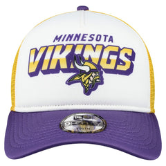 Minnesota Vikings New Era Youth Streak 9FORTY A-Frame Adjustable Hat White/Purple - NFL