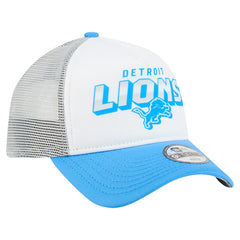 Detroit Lions New Era Youth Streak 9FORTY A-Frame Adjustable Hat White/Blue - NFL