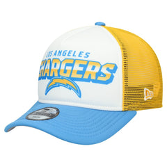 Los Angeles Chargers New Era Youth Streak 9FORTY A-Frame Adjustable Hat White/Powder Blue - NFL