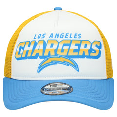 Los Angeles Chargers New Era Youth Streak 9FORTY A-Frame Adjustable Hat White/Powder Blue - NFL