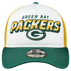 Green Bay Packers New Era Youth Streak 9FORTY A-Frame Adjustable Hat White/Green - NFL