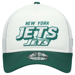 New York Jets New Era Youth Streak 9FORTY A-Frame Adjustable Hat White/Green - NFL