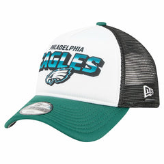Philadelphia Eagles New Era Youth Streak 9FORTY A-Frame Adjustable Hat White/Green - NFL
