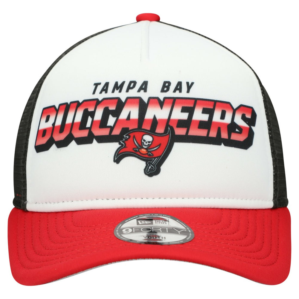 Tampa Bay Buccaneers New Era Youth Streak 9FORTY A-Frame Adjustable Hat White/Red - NFL