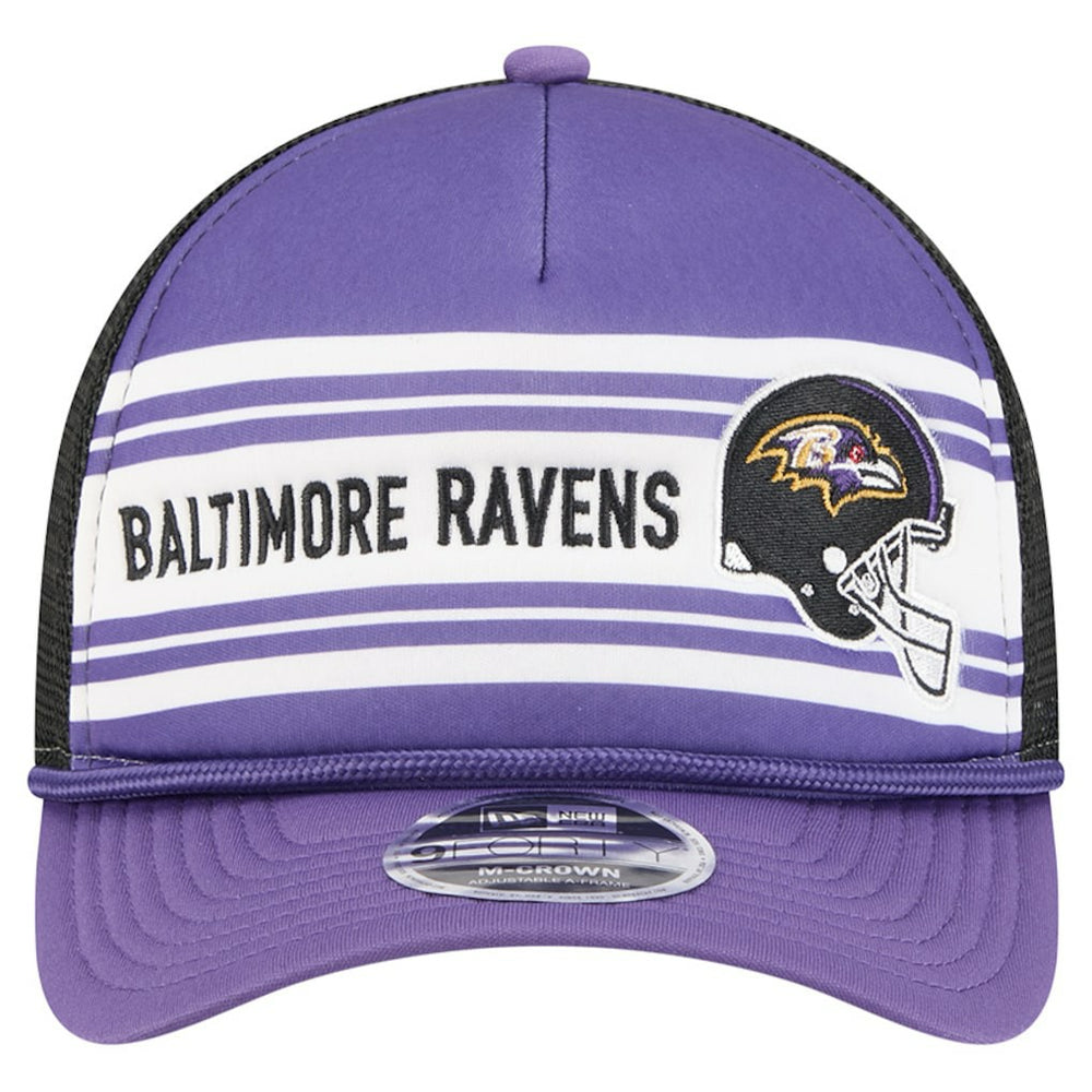 Baltimore Ravens New Era Linear A-Frame 9FORTY Adjustable Hat Purple - NFL