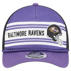 Baltimore Ravens New Era Linear A-Frame 9FORTY Adjustable Hat Purple - NFL